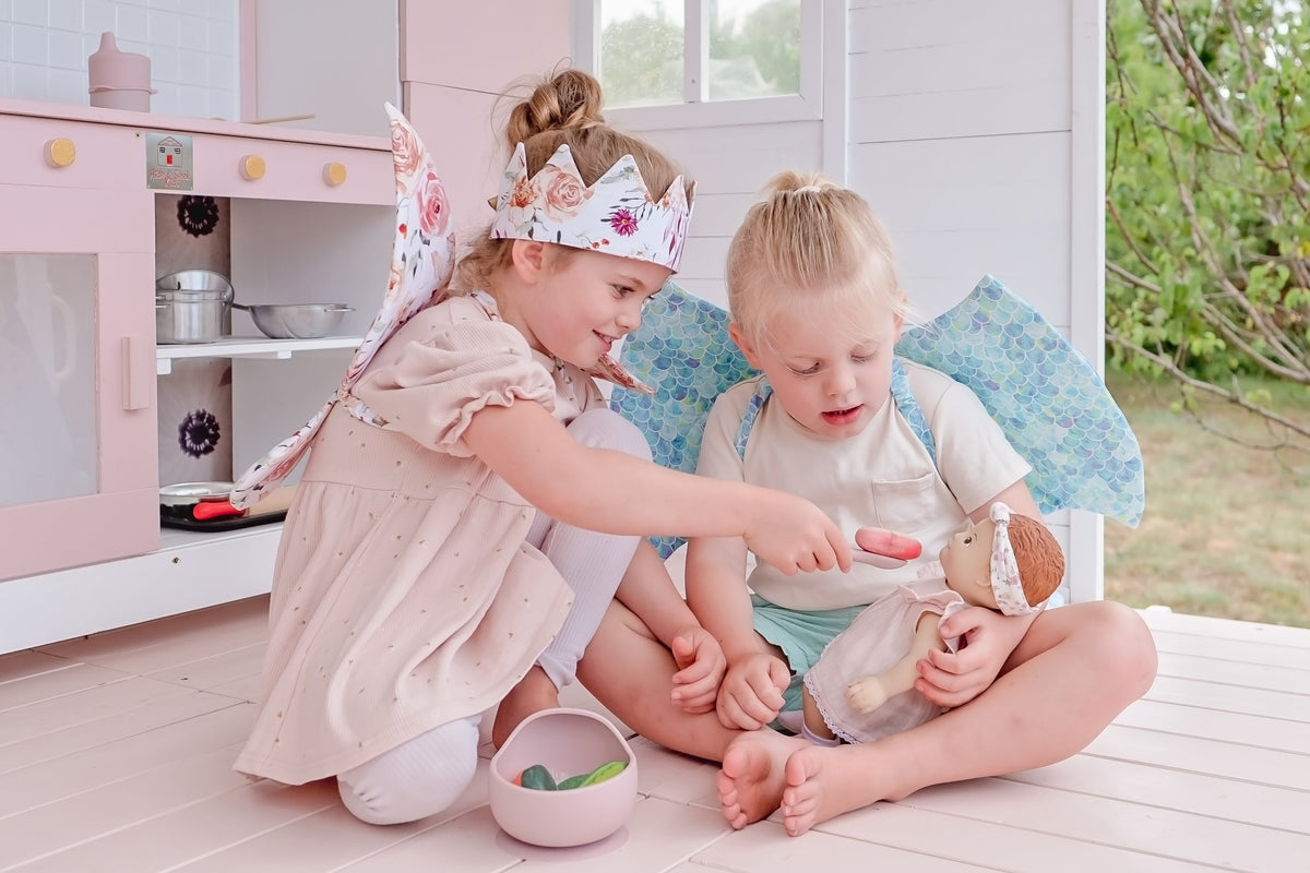 Natural Rubber Baby Doll with Removable Cotton Clothing