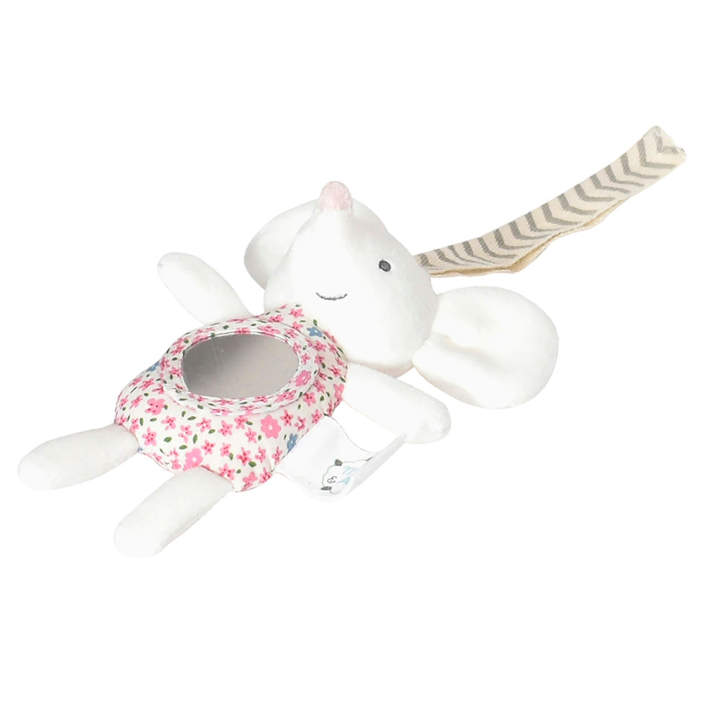 Mouse Pram Toy with Mirror & Rattle