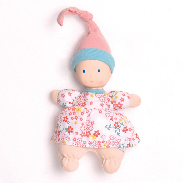 Bébé poupée à peau claire avec tête en caoutchouc naturel