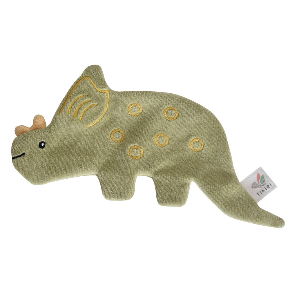 Green Triceratops Crinkle Sensory Toy