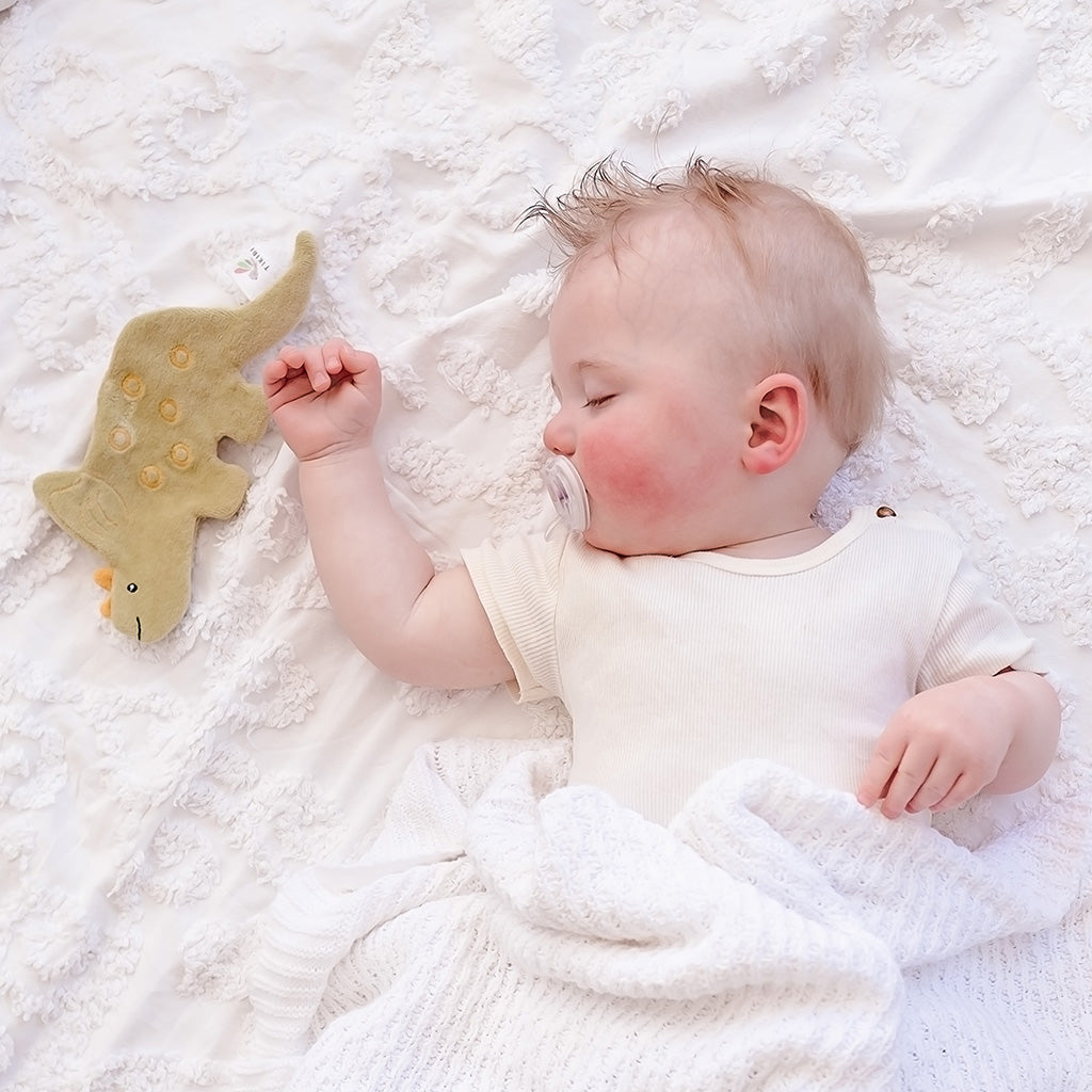 Green Triceratops Crinkle Sensory Toy