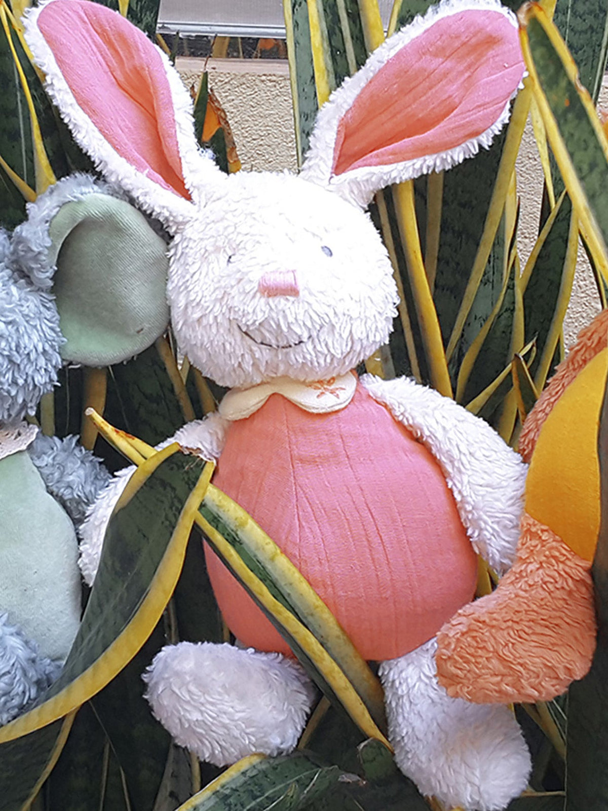 Peluche lapin pour bébé en coton biologique