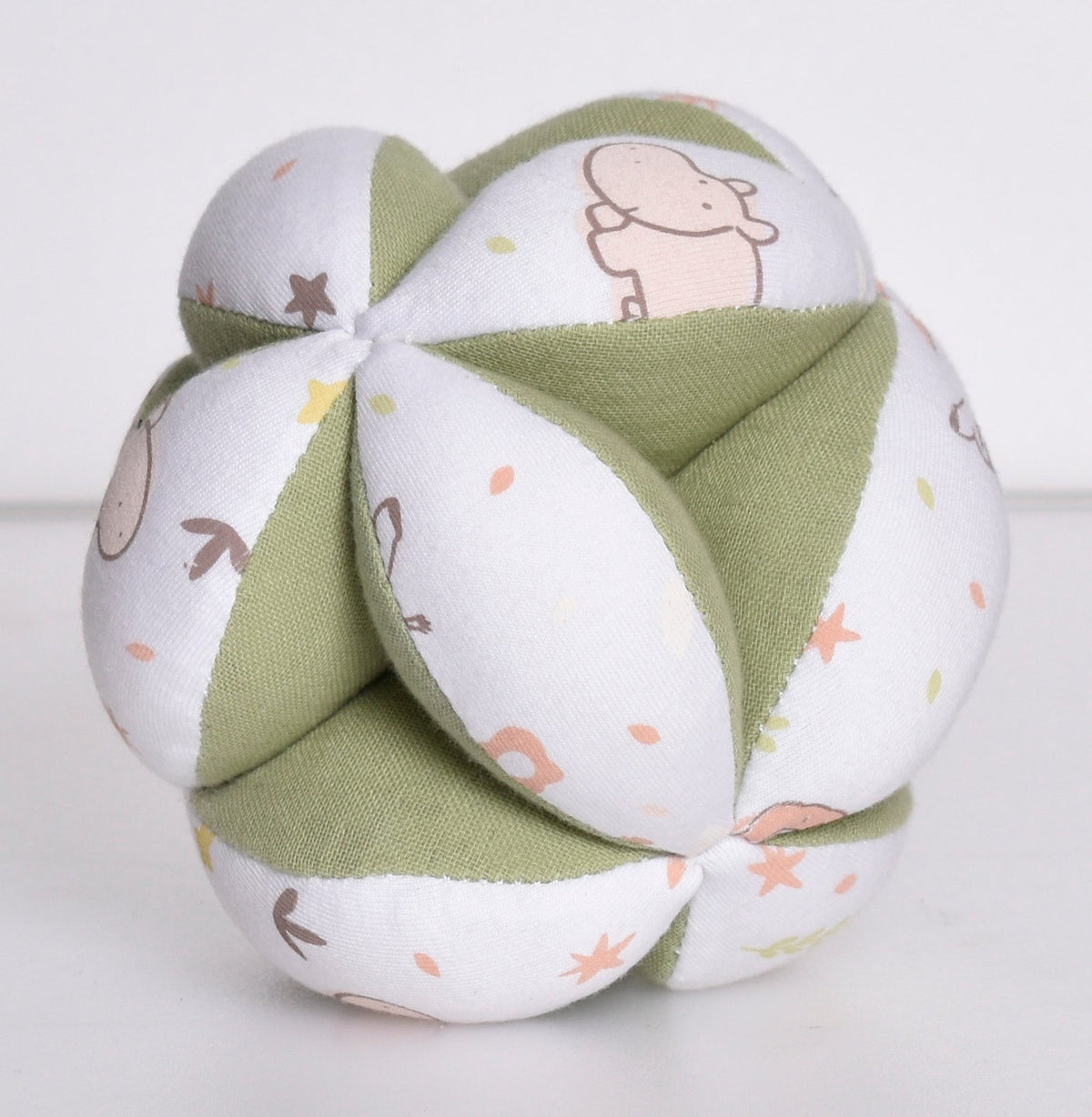Organic Fabric Clutch Ball with Rattle