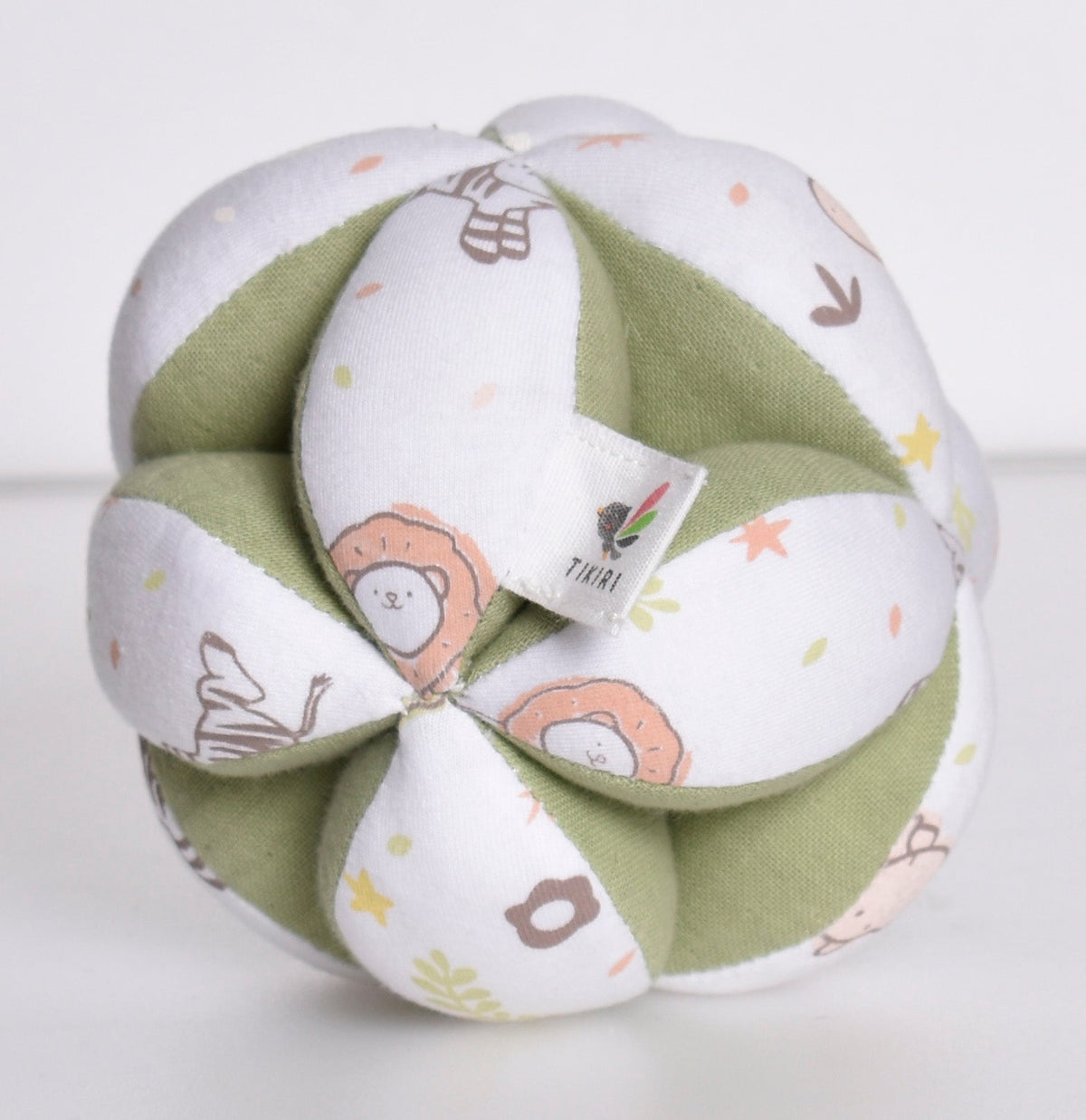 Organic Fabric Clutch Ball with Rattle