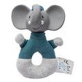 Hochet doux éléphant avec tête en caoutchouc naturel biologique