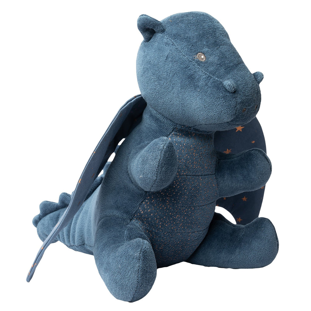 Peluche dragon en coton biologique avec ailes bruiteuses
