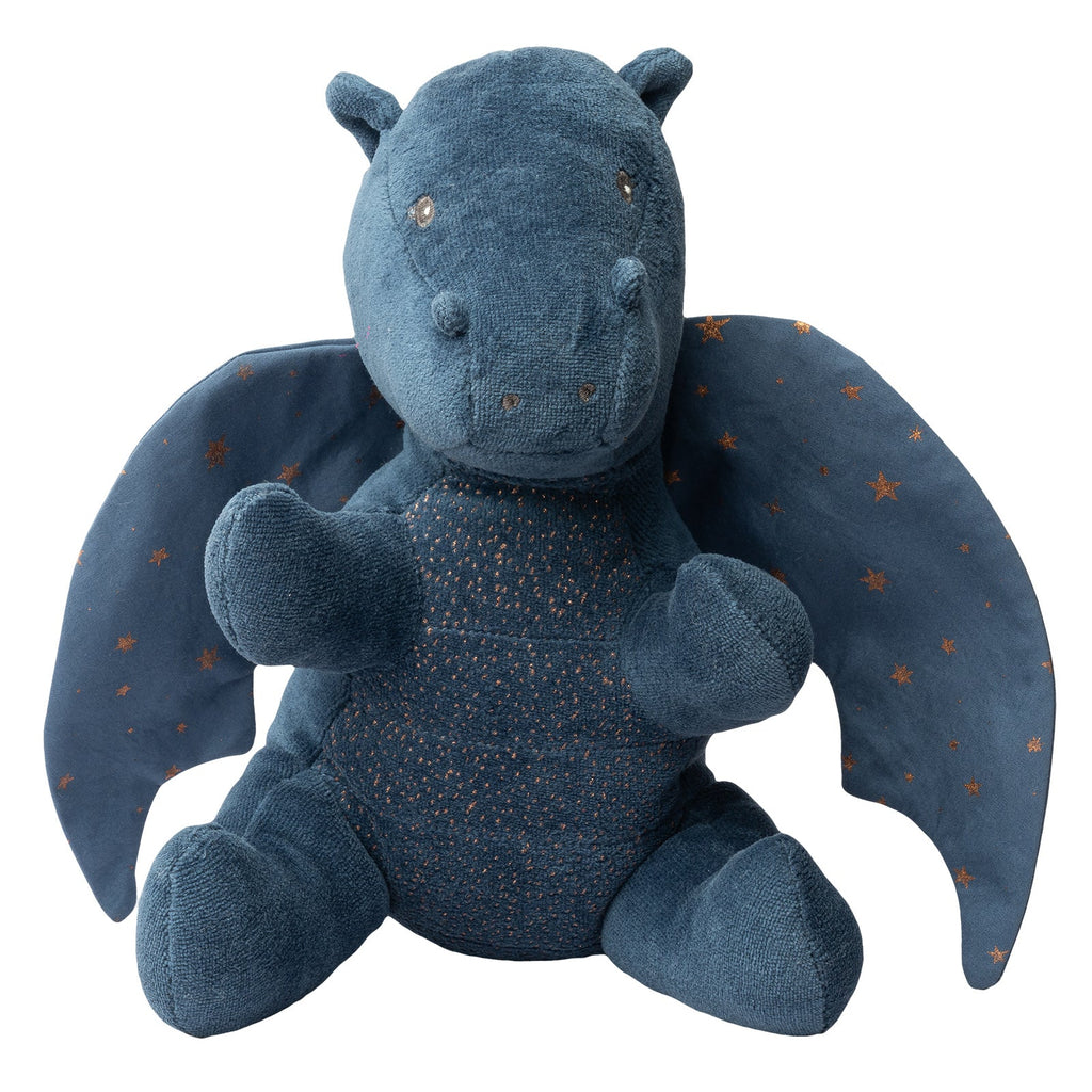 Peluche dragon en coton biologique avec ailes bruiteuses