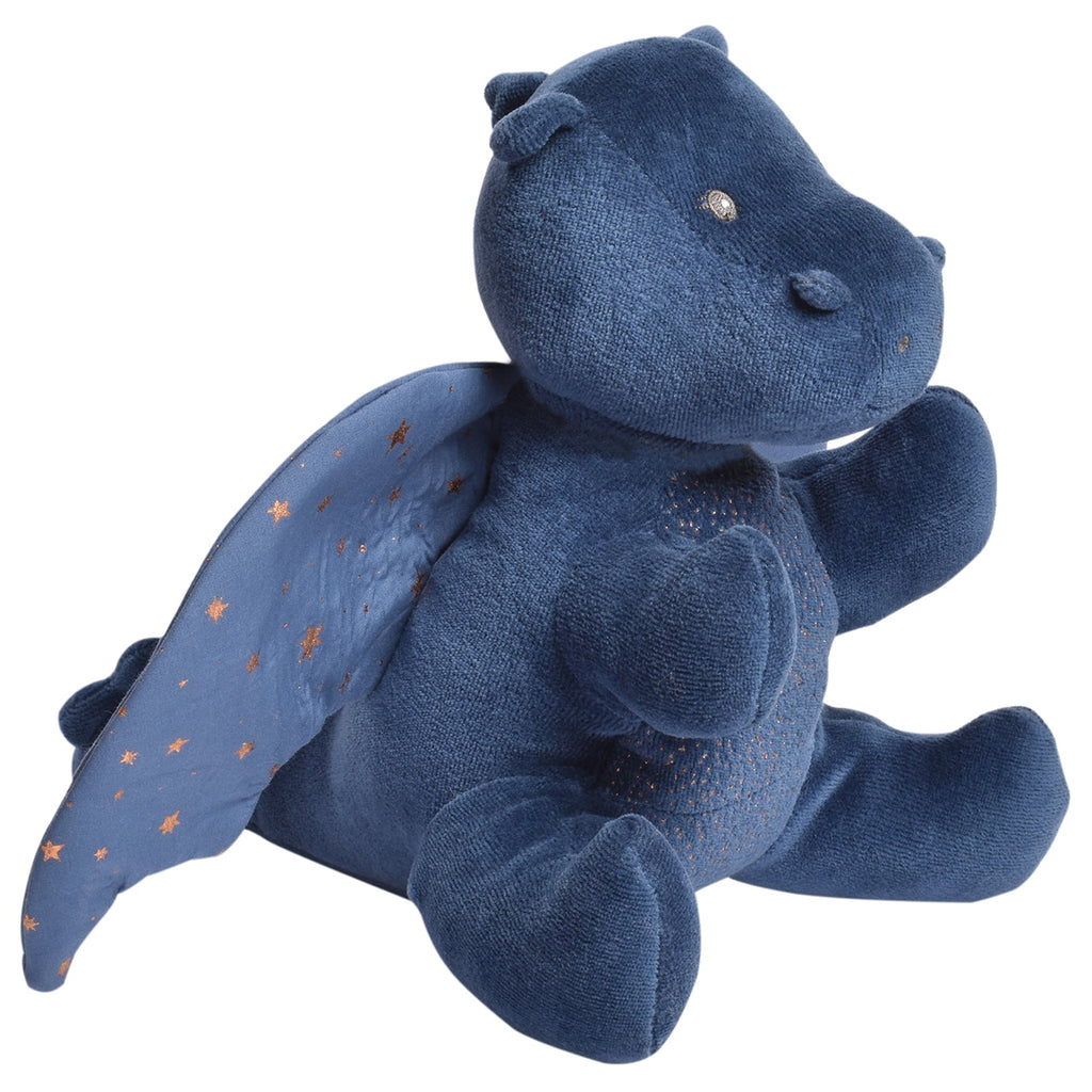 Peluche dragon en coton biologique avec ailes bruiteuses